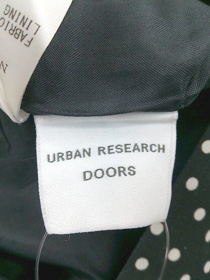 ◇ URBAN RESEARCH DOORS アーバンリサーチ ドアーズ ドット 水玉 ワイド パンツ One ブラック ホワイト *  【1002800061129】