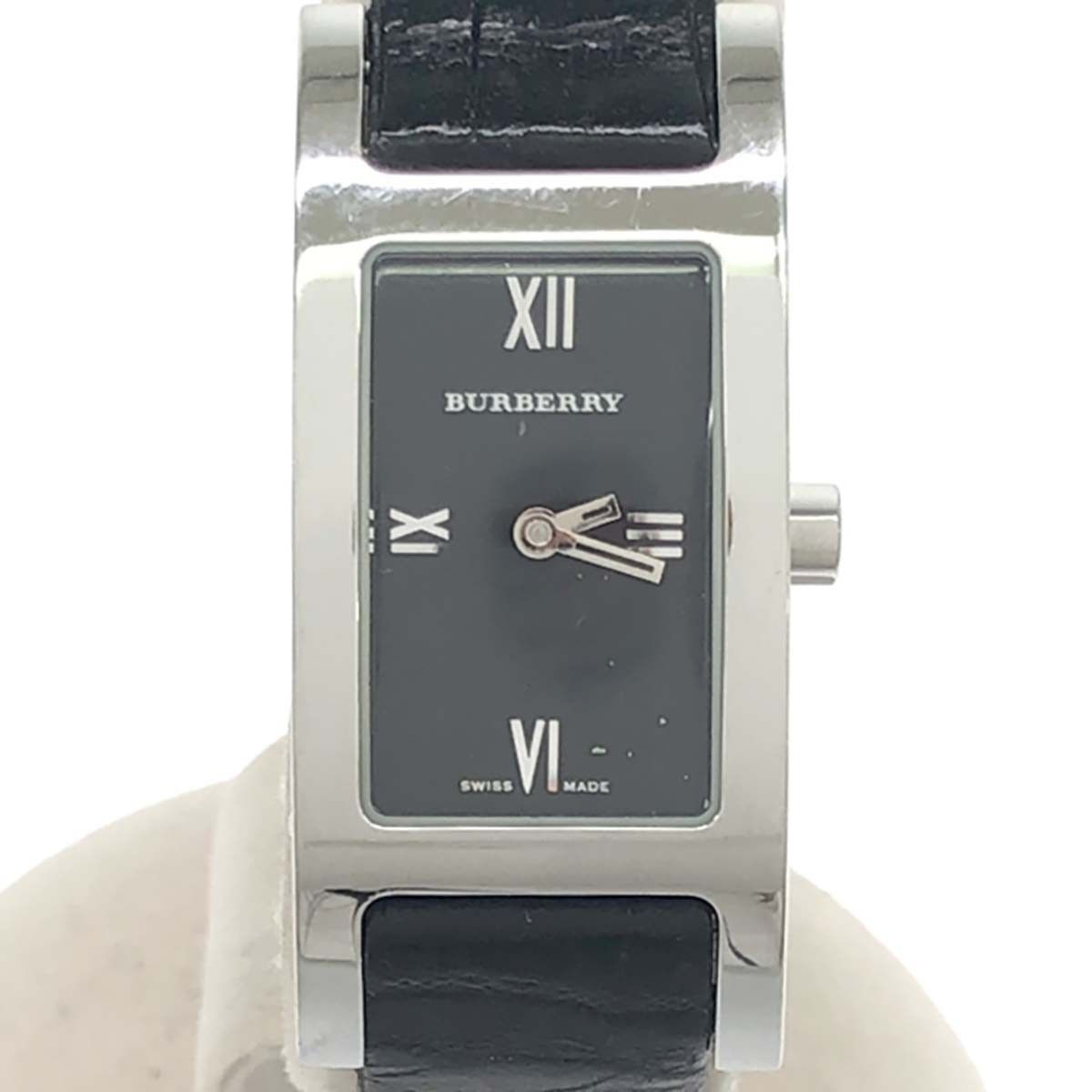 腕時計 稼働 BURBERRY バーバリー 14000 L スクエア クォーツ ブラック
