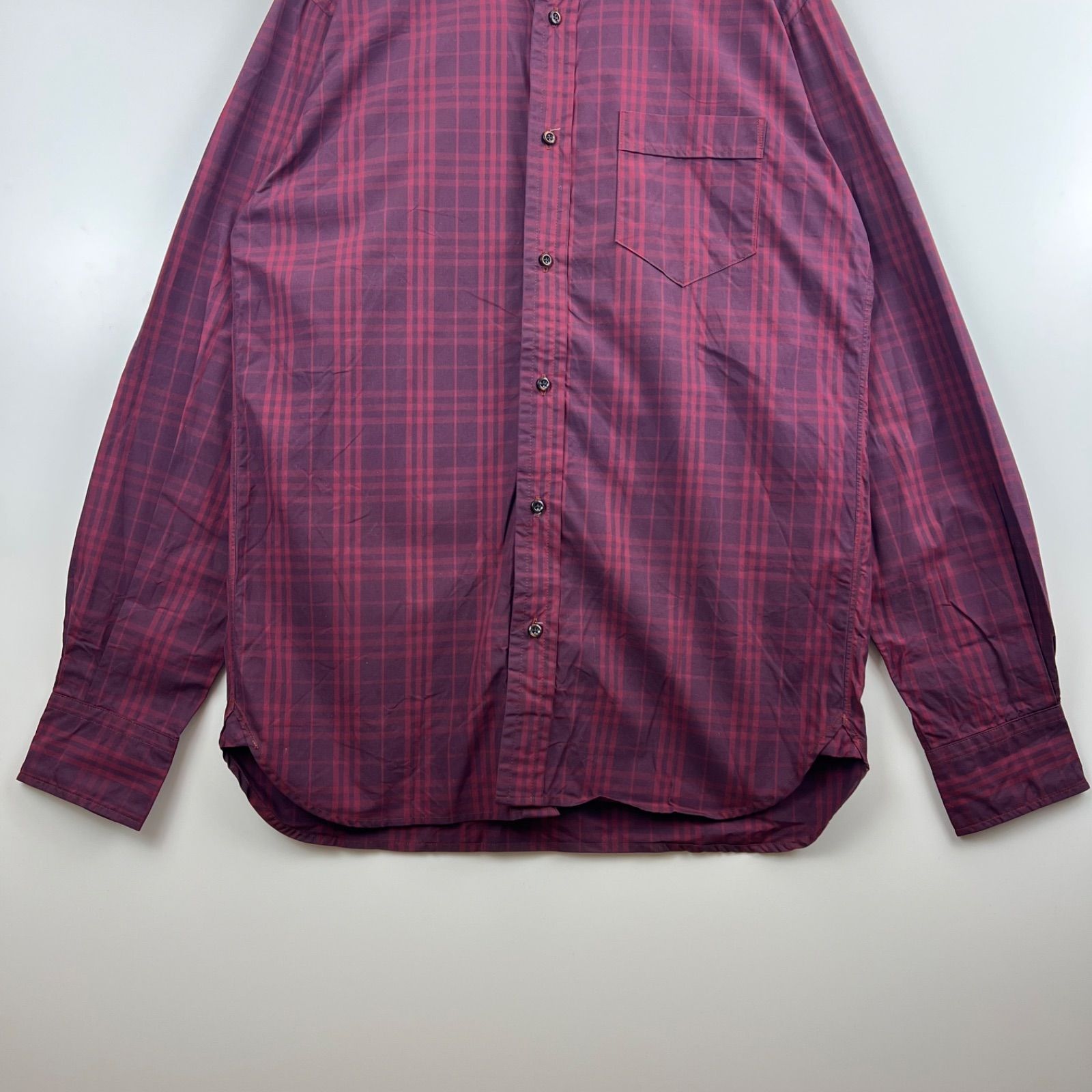 AAR ヨウジヤマモト ダーバン コラボ 長袖 シャツ ブラック DURBAN A.A.R yohji yamamoto L/S check BD shirts L ダーバン