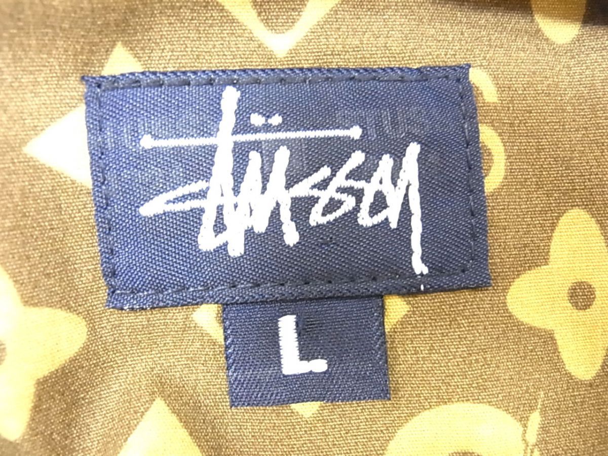 美品 90s 紺タグ☆OLD STUSSY ステューシー モノグラム 半袖シャツ 