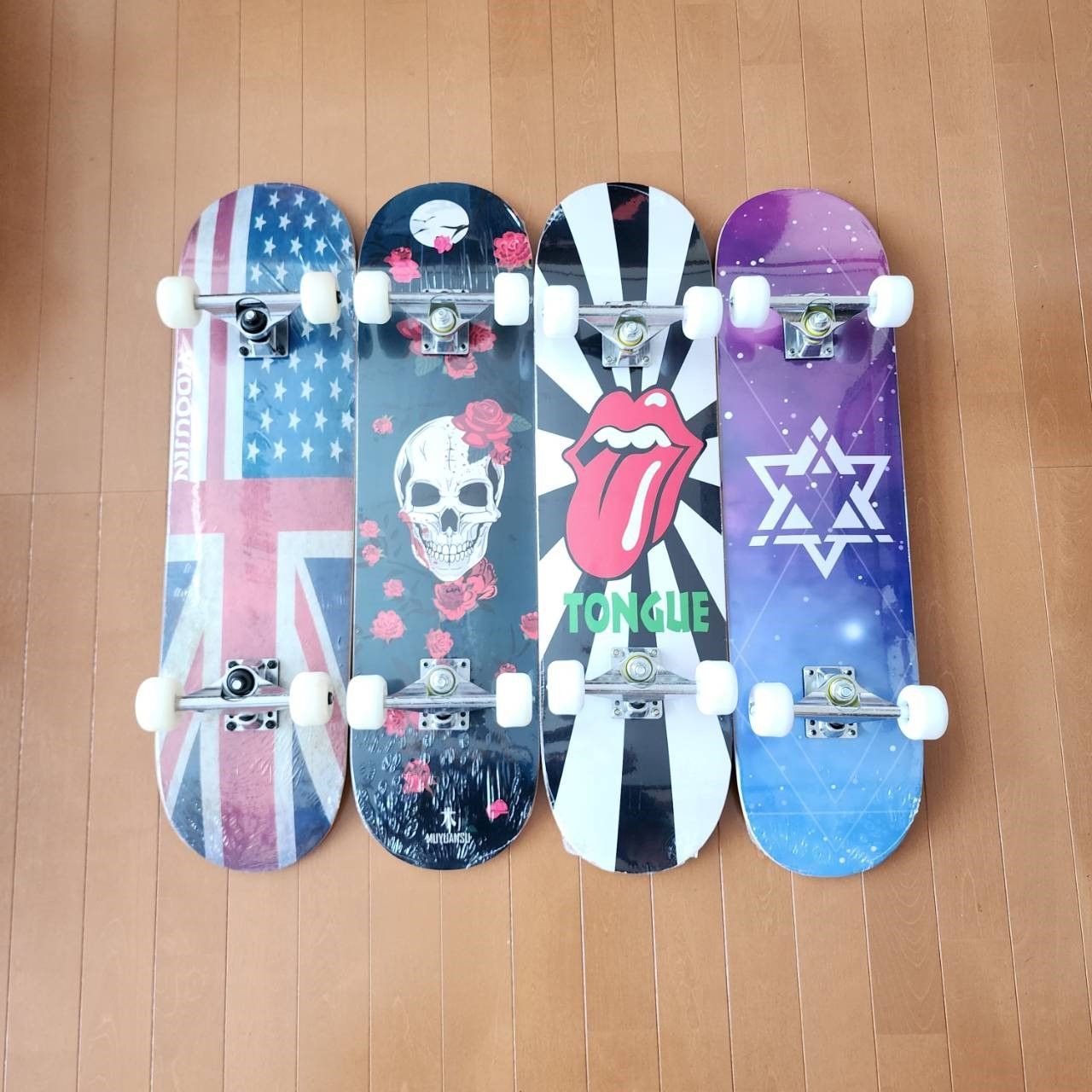 スケートボード スケボー ABEC9ベアリング採用 星 - メルカリ