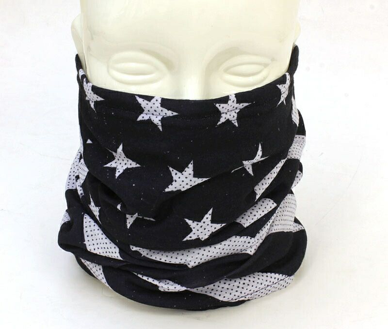 FLEECE-LINED MOTLEY TUBE Black/White Flag