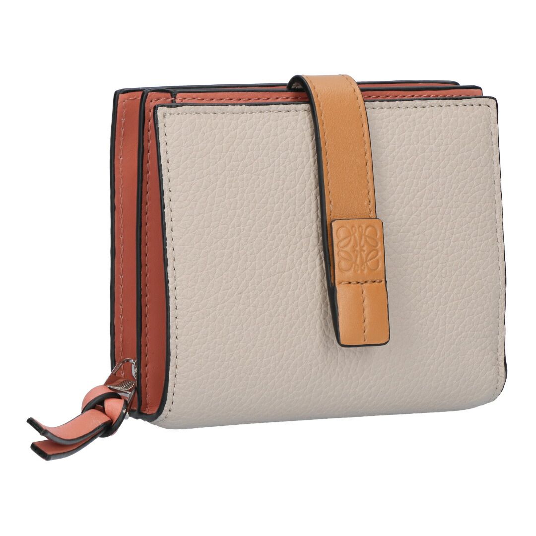 ロエベ LOEWE 折財布 二つ折り財布 コンパクト ジップウォレット C660Z41X02 2463 LIGHT OAT|HONEY