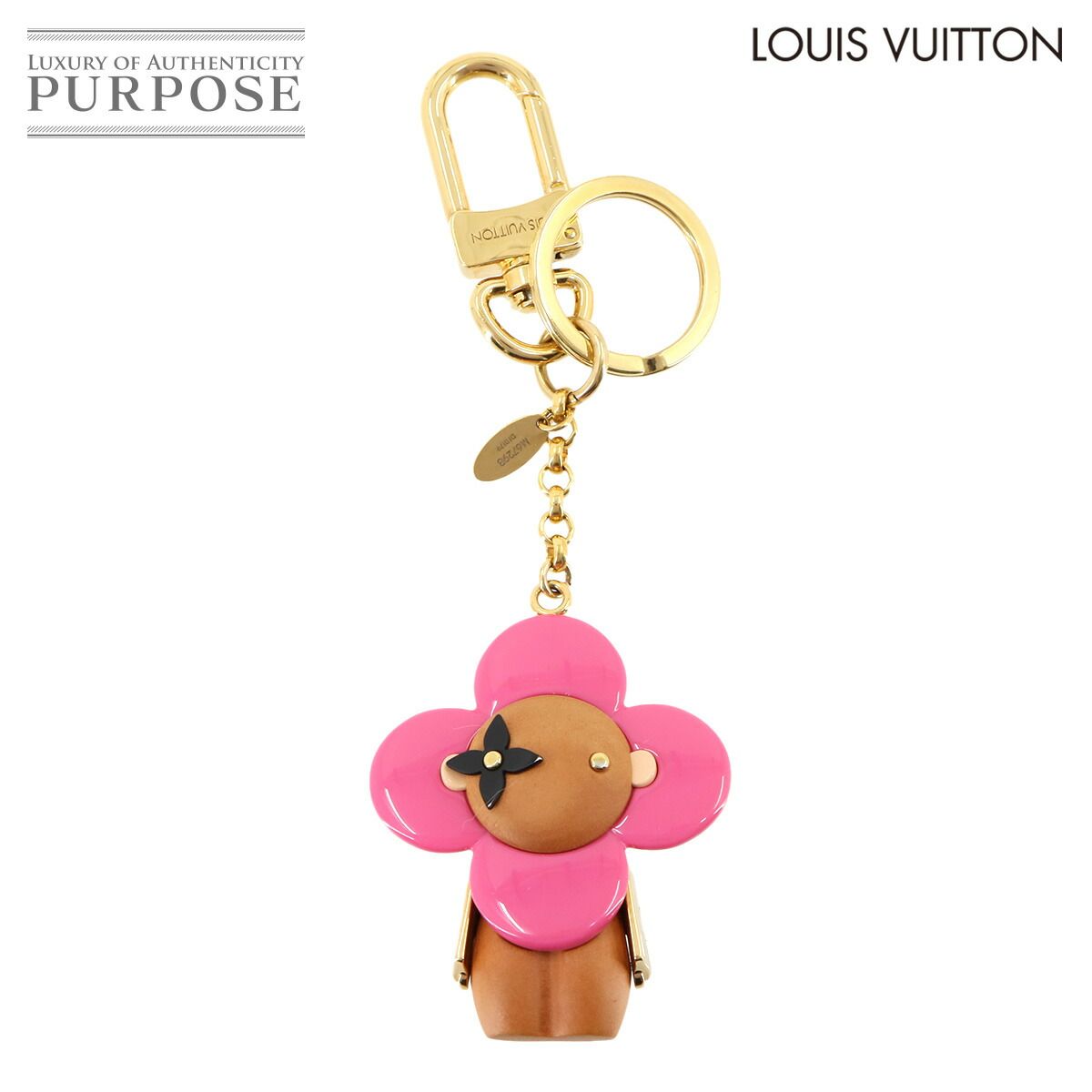 ルイ ヴィトン LOUIS VUITTON ポルト クレ ヴィヴィエンヌ バッグ チャーム ピンク ベージュ M67298 90299240