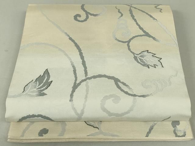 平和屋着物●六通柄袋帯 唐草文 正絹 DAAT0310ob
