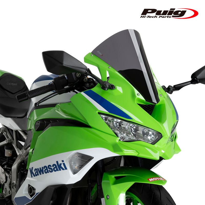 Puig 22468F R-RACER SCREEN DARK SMOKE KAWASAKI ZX-4R|ZX-4RR NINJA 24-25 プーチ スクリーン カウル