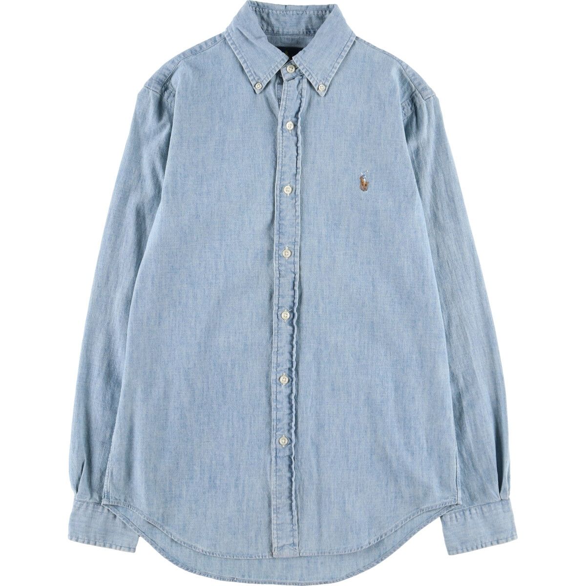 古着 ラルフローレン Ralph Lauren 長袖 ボタンダウン シャンブレー