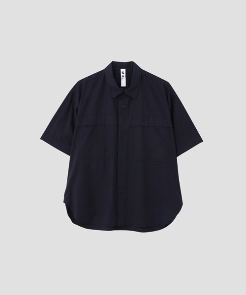 MHL 半袖シャツ コットン ネイビー M