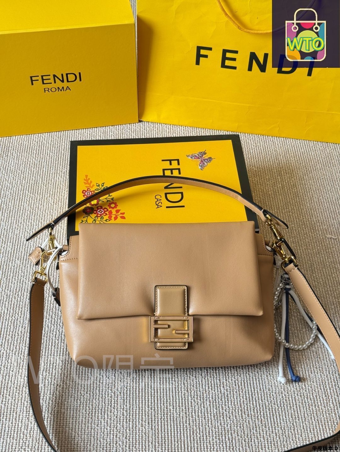 FENDI＊Mamma Baguette Largeマンマ・バゲット ラージ＊送料込 Mamma Baguette ラージ レザー グレー | Fendi