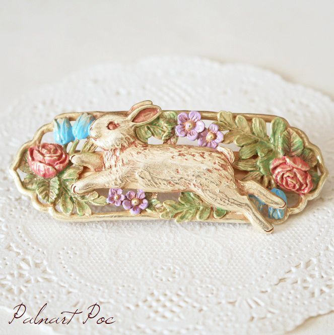 パルナートポック [送料無料] シークレットガーデン バレッタ 正規取扱店 ヘア アクセサリー うさぎ ウサギ 兎 雑貨 小物