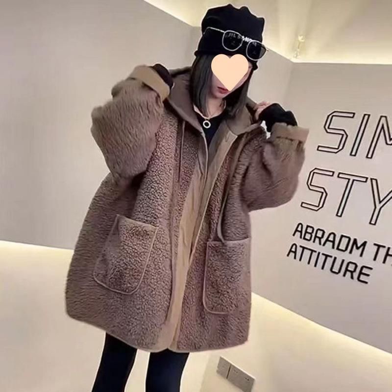 中綿ジャケット ロング丈 コート ムートンコート ロングコート レディース 長袖 ファー 前開き プード付き おしゃれ カジュアル 通勤 着痩