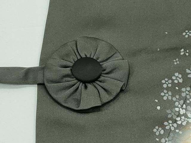 平和屋本店□極上 道中着 ロング丈 四季夢彩 手描き 枝花文 暈し染め