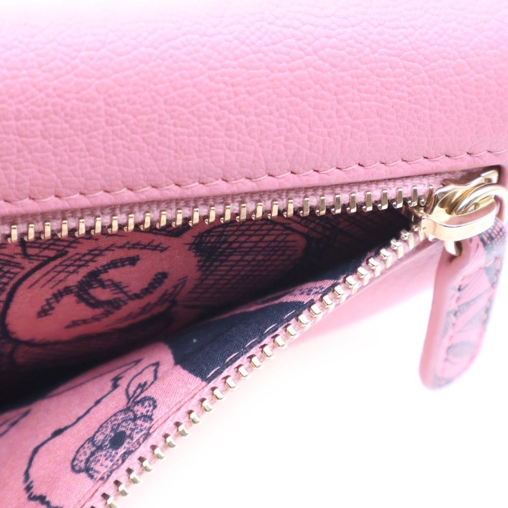 シャネル レザー ココマーク ラッキーフラワー 三つ折り財布 CHANEL (シャネル) ココマーク ラッキーフラワー レザー