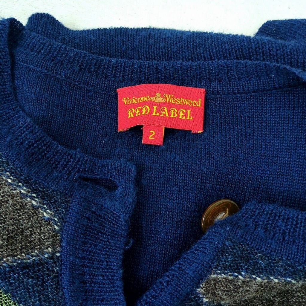 Vivienne Westwood - ヴィヴィアンウエストウッド カーディガン ネイビー カーキ ブラウン 日本製 ヴィヴィアンウエストウッド カーディガン ネイビー カーキ