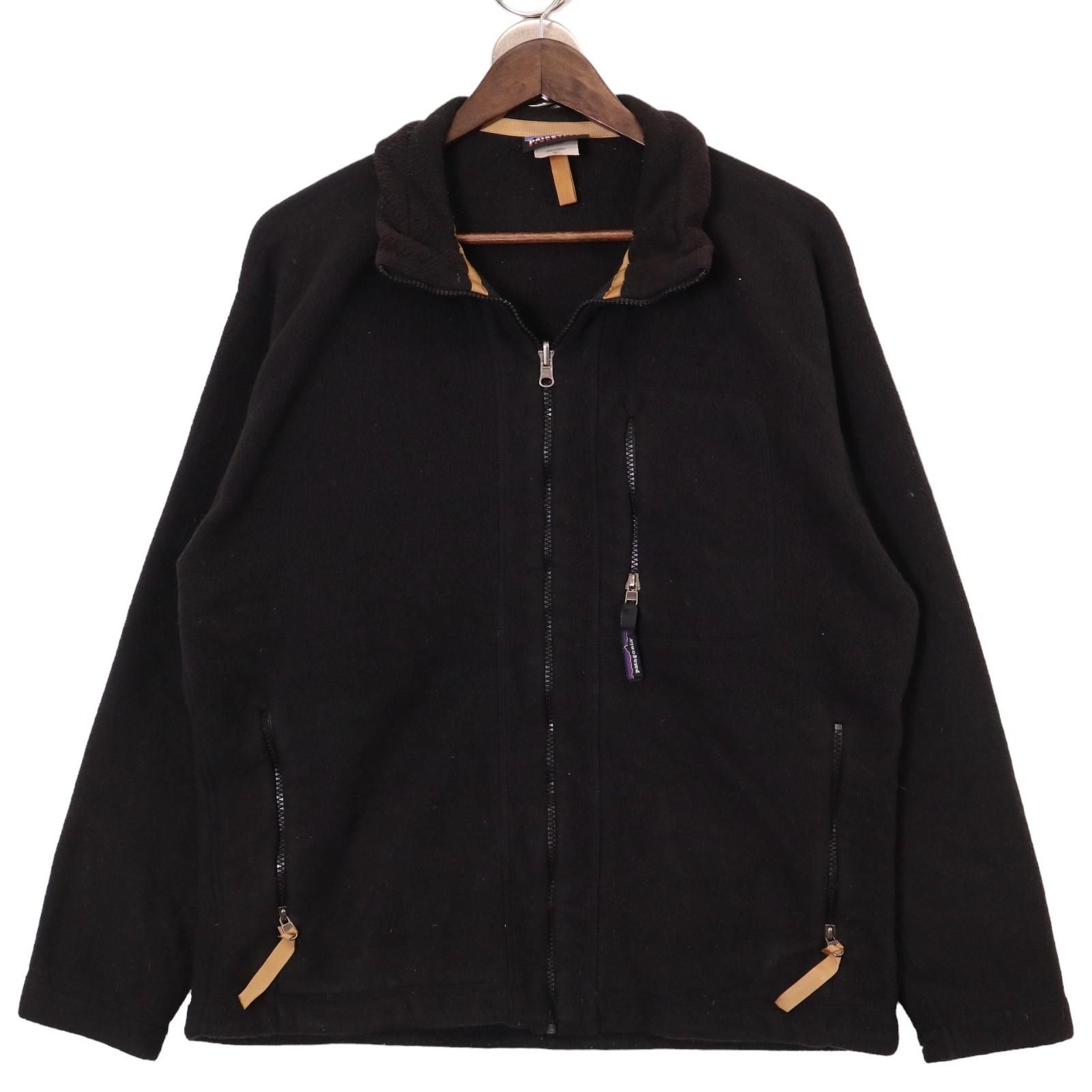 90年代 patagonia パタゴニア SYNCHILLA シンチラ フリースジャケット アウトドア ブラック (メンズ L) 中古 古着 A0907