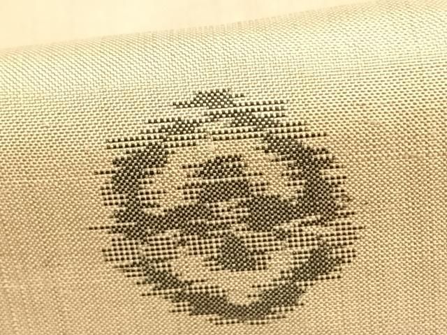 平和屋着物▽上質な紬　単衣　亀甲花文　正絹　逸品　AABB2439fy 平和屋着物▽上質な紬 単衣 亀甲花文 正絹 逸品 AABB2439fy 【公式通販】