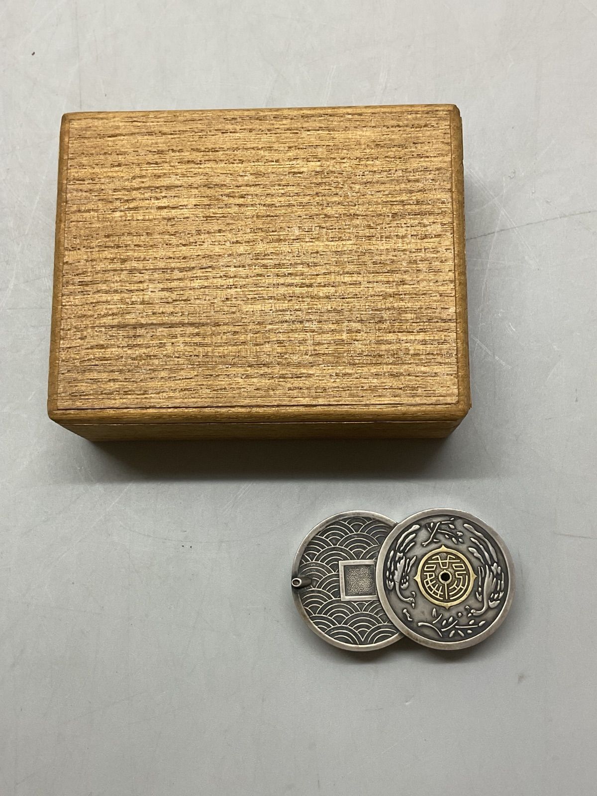N 水滴 純銀服部製 書道具 書 道具 水差し 重量49.7g 純銀 刻印有