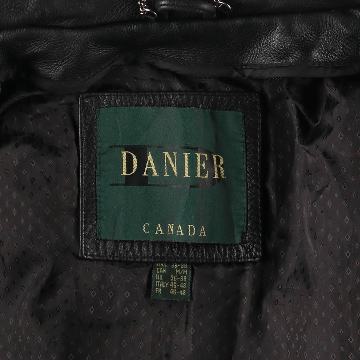 古着 DANIER 中綿入り レザーブルゾンタイプ メンズL相当/eaa528451  