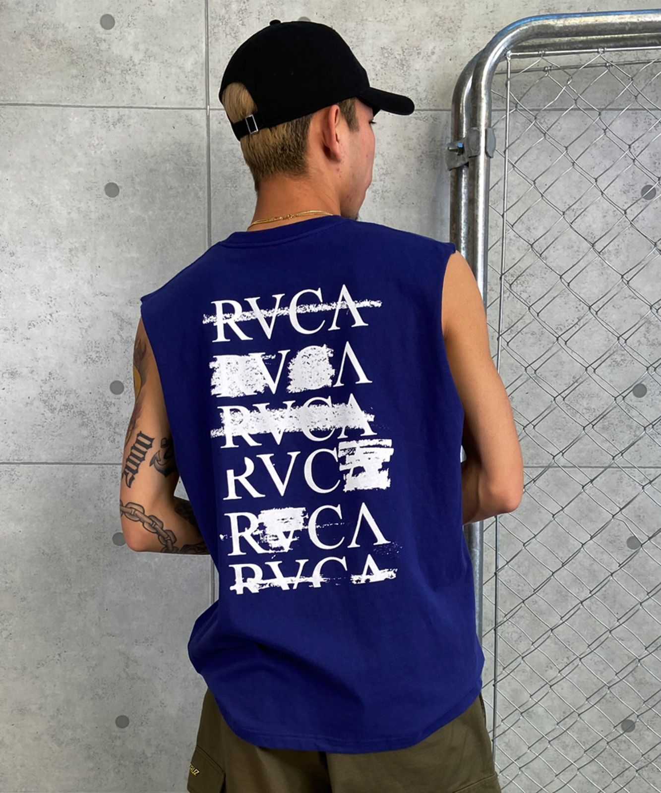 【ムラスポ公式】新品未使用 RVCA ルーカ タンクトップ カットオフ バックプリント オーバーサイズ BE04A-360 正規品