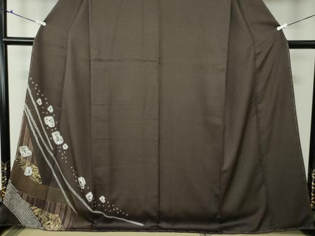 平和屋着物●訪問着　総絞り　抽象文様　正絹　逸品　未使用　DAAY5405ud 平和屋着物○訪問着 絞り ふくれ織 抽象文様 金彩 正絹 逸品 未使用