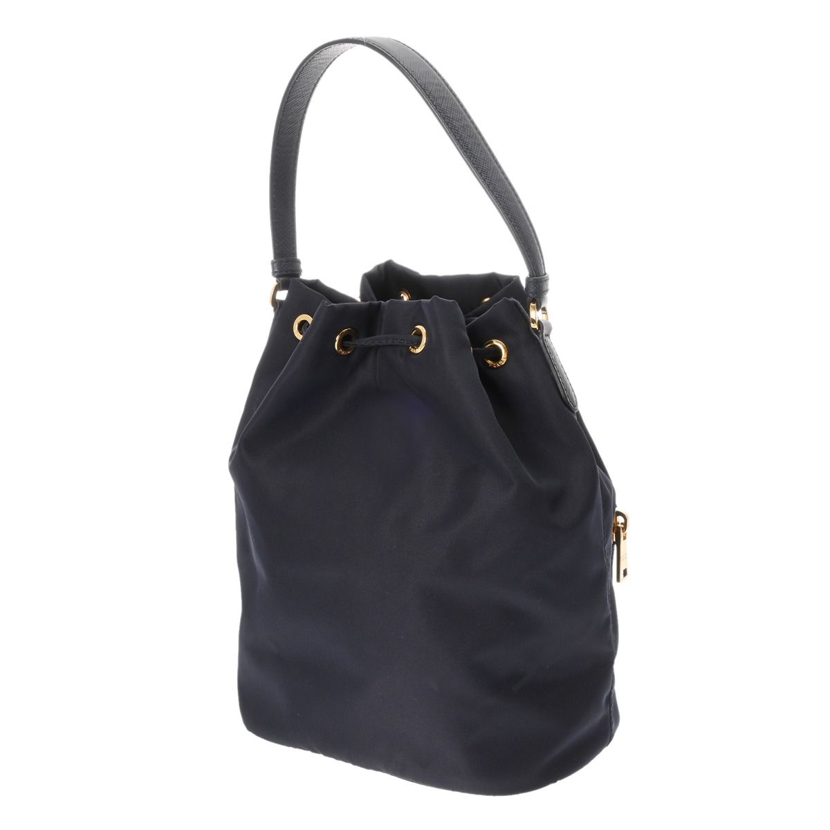 プラダ 巾着 2WAY ネイビー ユニセックス ナイロン ショルダーバッグ