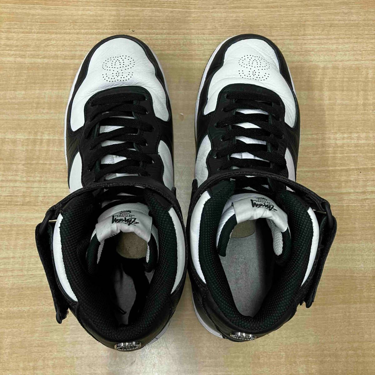 NIKE STUSSY AIR FORCE 1 MID BLACK & LIGHT BONE ナイキ