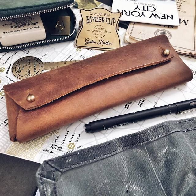 Galen Leather ガレンレザー ペンケース クレイジーホース タン