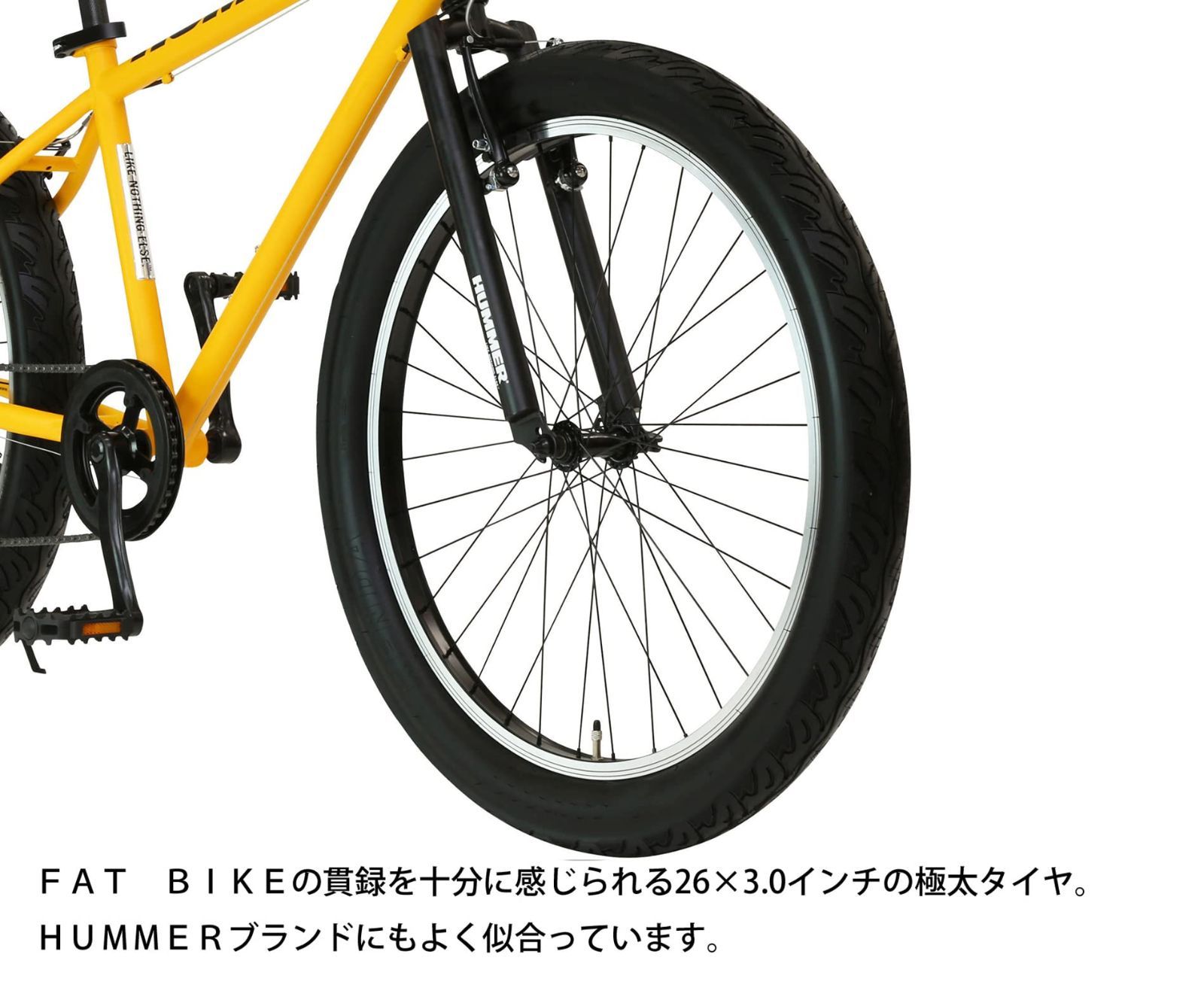 在庫処分』 BIKE TANK3.0 ATB FAT 26×3.0インチ極太タイヤ 26インチ シマノ製6段変速機搭載 前後Vブレーキシステム  マウンテンバイク イエロー HUMMER(ハマー) 13118-0799 | Shop at Mercari from Japan! | Buyee