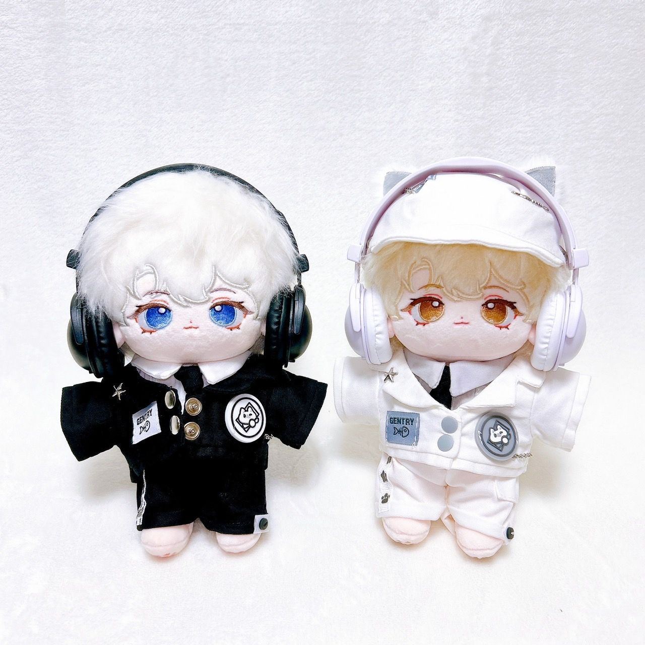 20cm】 おしゃれ ヘッドホン イヤーマフ 黒色 白色 ブラック ホワイト