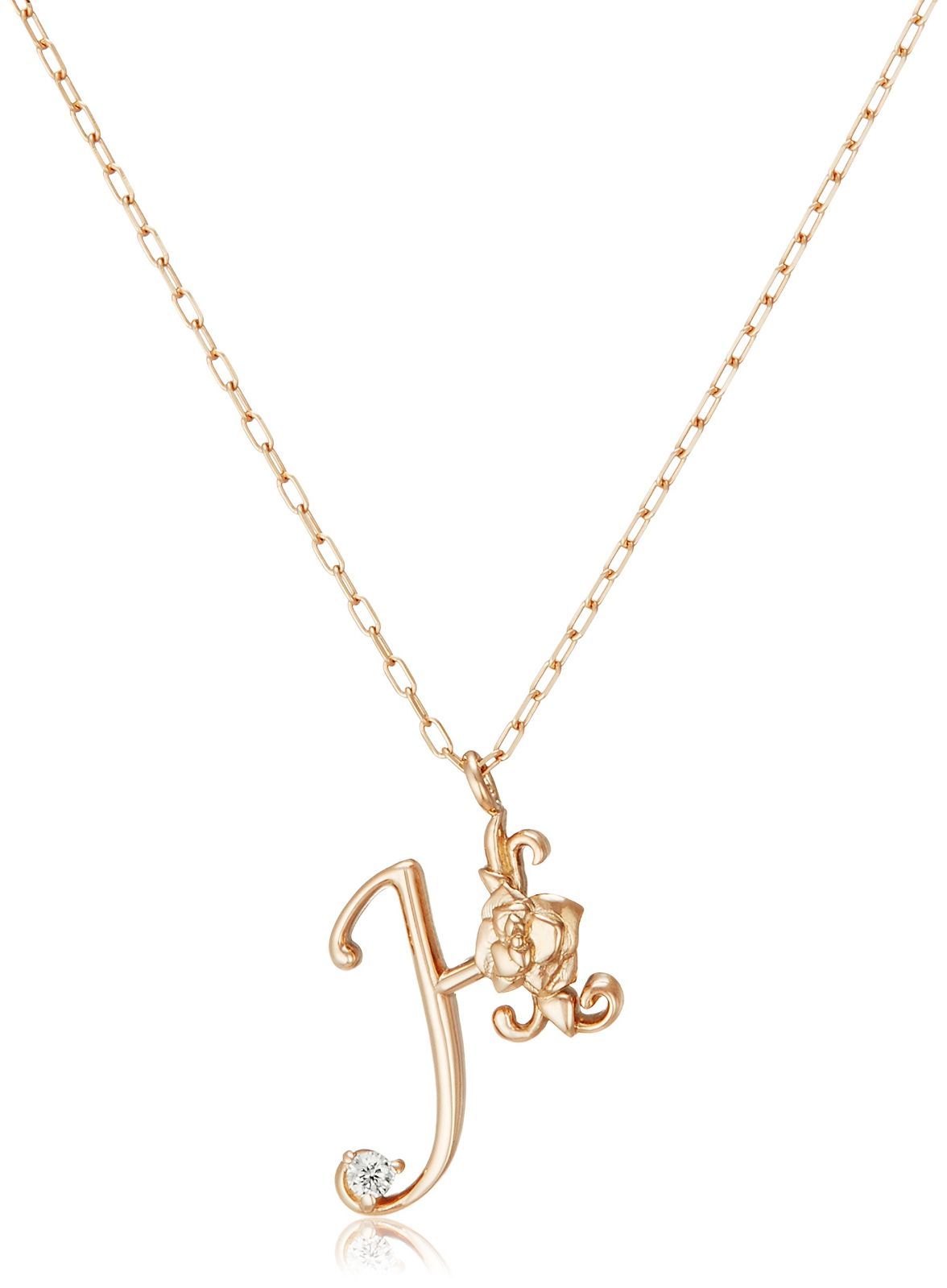 在庫セール DI DIAMANTE CHIARO K10ピンクゴールド×ダイヤモンド ディアマンテ ローズイニシャル H ペンダントネックレス ディ CHS542 キャーロ