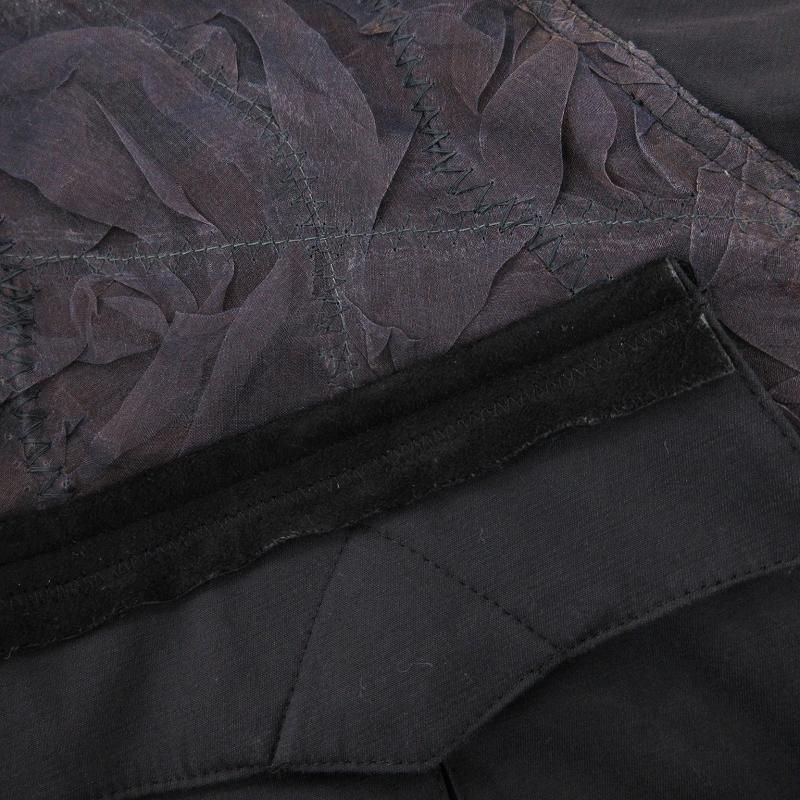 コウシンサトウ KOHSHIN SATOH シャツ ニット切替 ラメ 長袖 46 紺