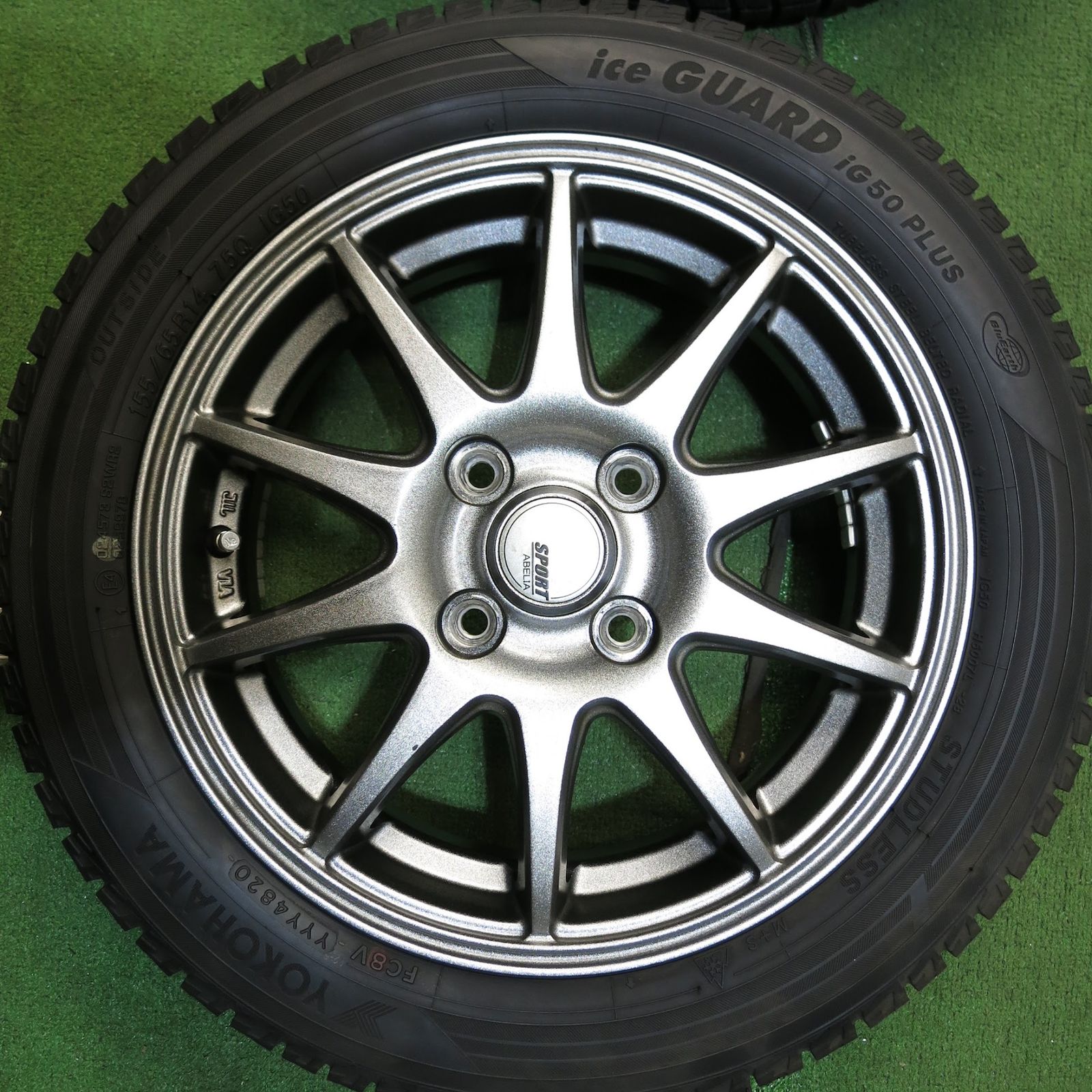 送料無料]バリ溝！20年！キレイ！ほぼ10分☆スタッドレス 155/65R14