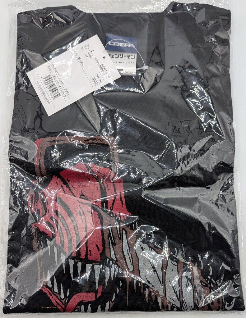コスパ Tシャツ チェンソーマン BLACK L Lサイズ
