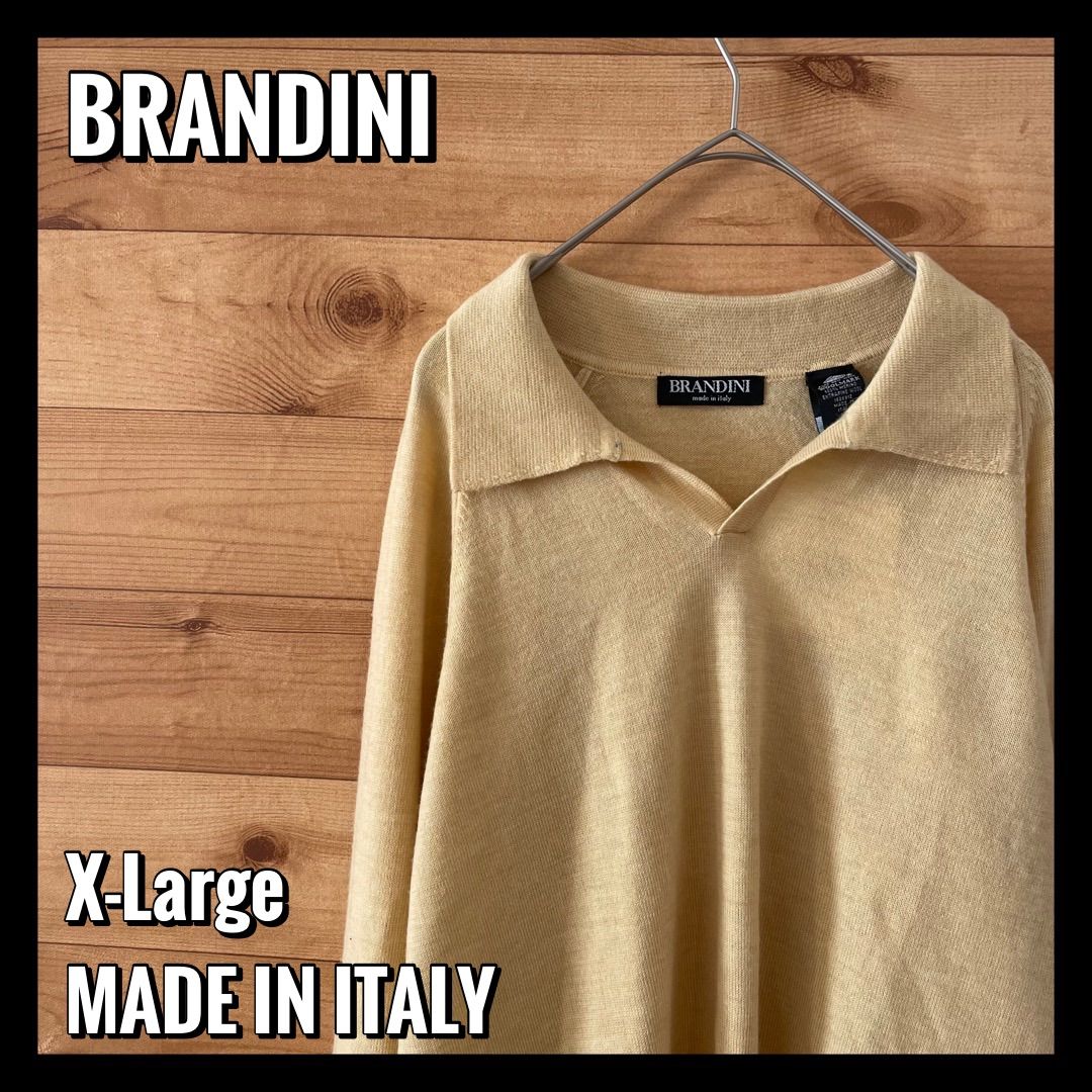 BRANDINI】イタリア製 薄手 デザインニット タグ付き XL EU古着 - メルカリ