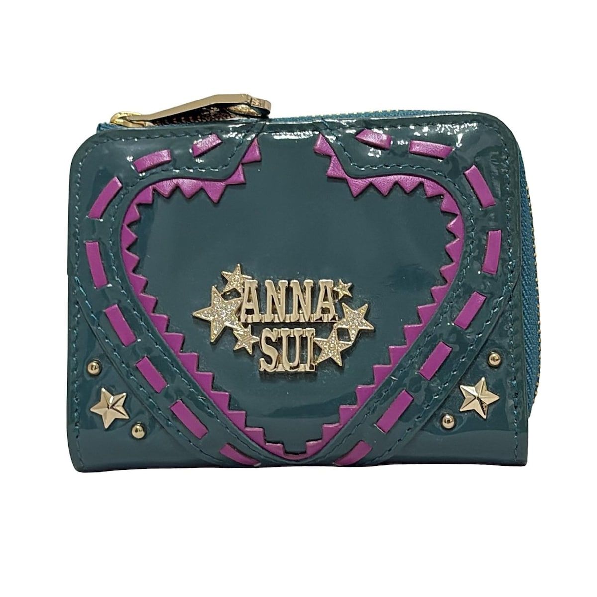 anna sui coin purse コインケース ANNA SUI(アナスイ) コインケース美品 - ダークグリーン