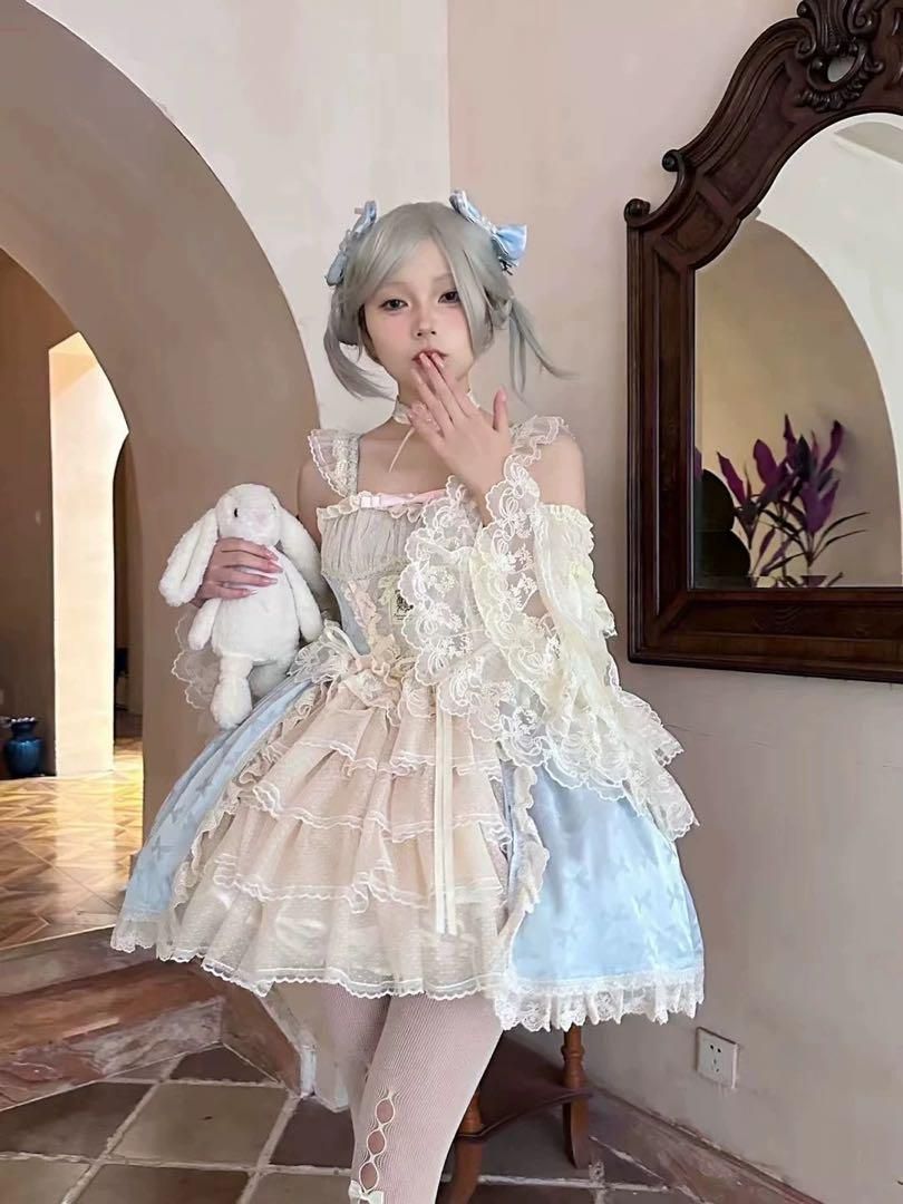 ロリータワンピースドレス感満載♪女子会にぴったり お出かけにも 社交ダンスドレス ラテンダンス衣装 レッスンウェア ステージ衣装