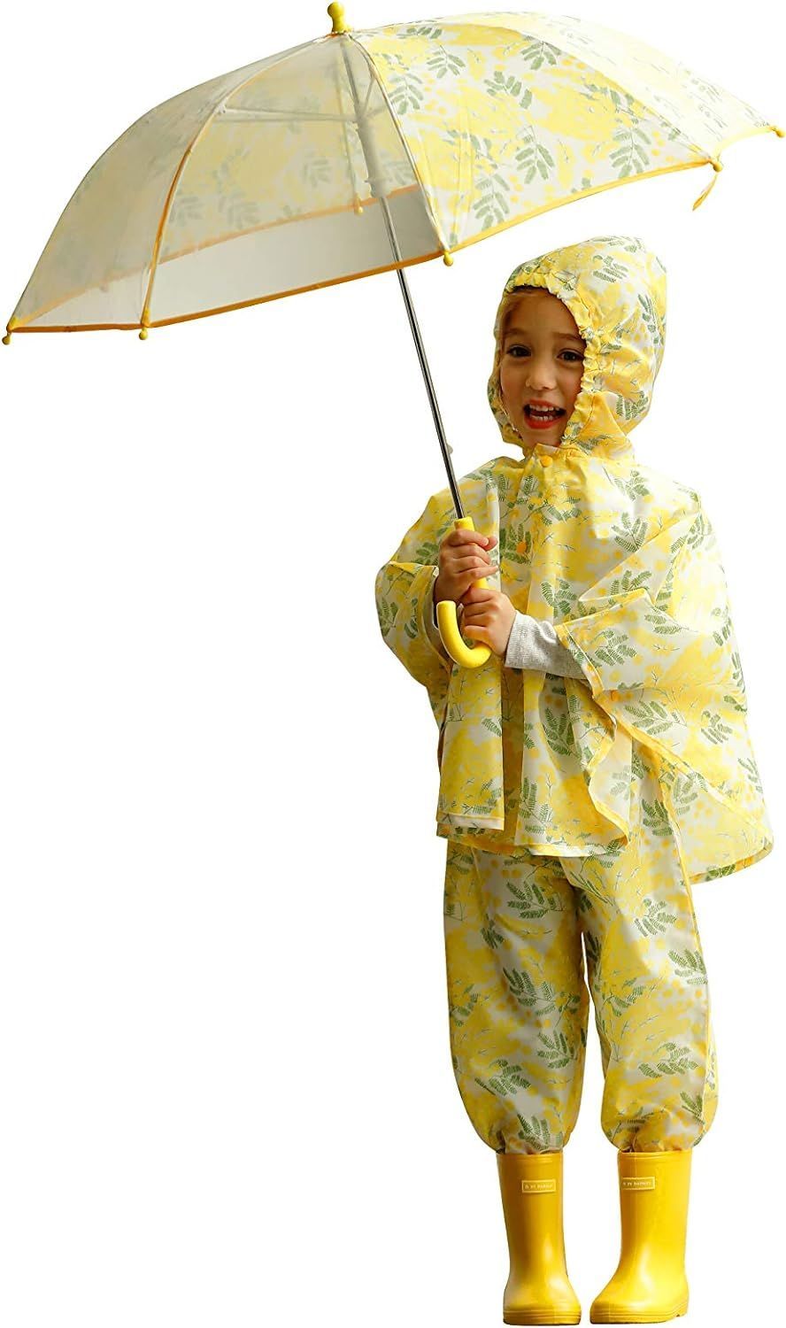 D BY DADWAY ディーバイダッドウェイ パンチョ 90 / ミモザ / イエロー パンツ ポンチョ 収納ポーチ 雨具 合羽 キッズ