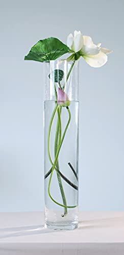 クリア_φ17.5cm x H30cm FOYER 割れない 花瓶 フラワーベース