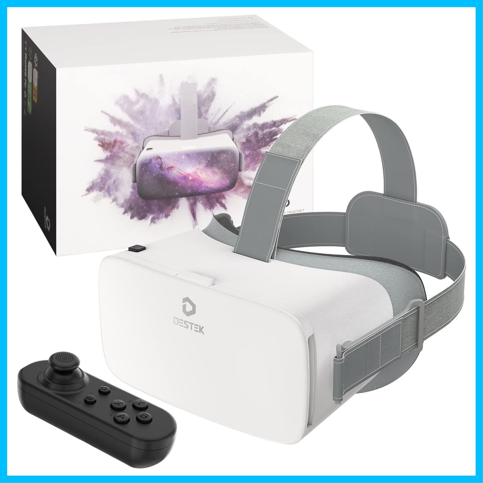 【人気商品】迅速な反応ボタン、眼鏡対応、ブルーライトカット＆非球面レンズ、取り外し可能なフェイスパッド、 軽量で快適、120の広視野と1080Pの iPhone リモコン付き- u0026 スマホ用 Android