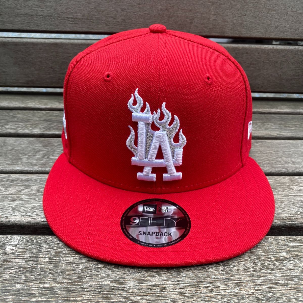 MLB公式 LA ニューエラ キャップ 反転ロゴ レッド 海外限定