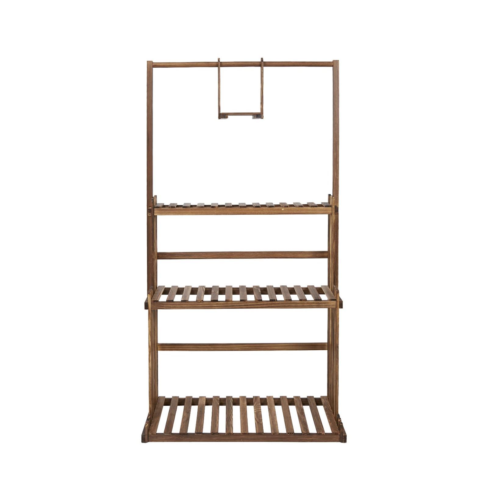 棚 ガーデニング 植木鉢台 吊り棚 室内 ハンギング 屋外 幅80 観葉植物 3段 花台 ガーデンラック おしゃれ 木製 園芸ラック フラワースタンド