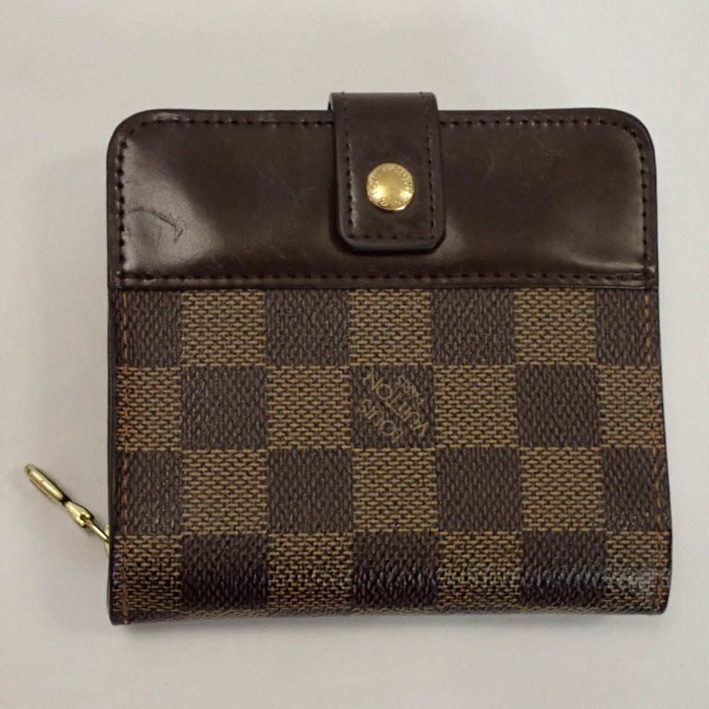 Th99872 ルイ ヴィトン ダミエ コンパクト ジップ N61668 二つ折り財布 レディース Th998872 LOUIS VUITTON