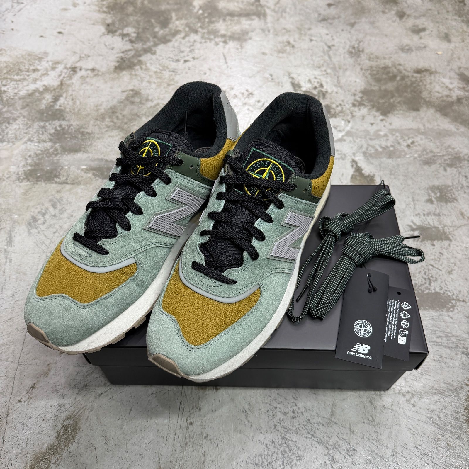NEW BALANCE STONE ISLAND 574 Legacy Green Clay レガシー スニーカー 