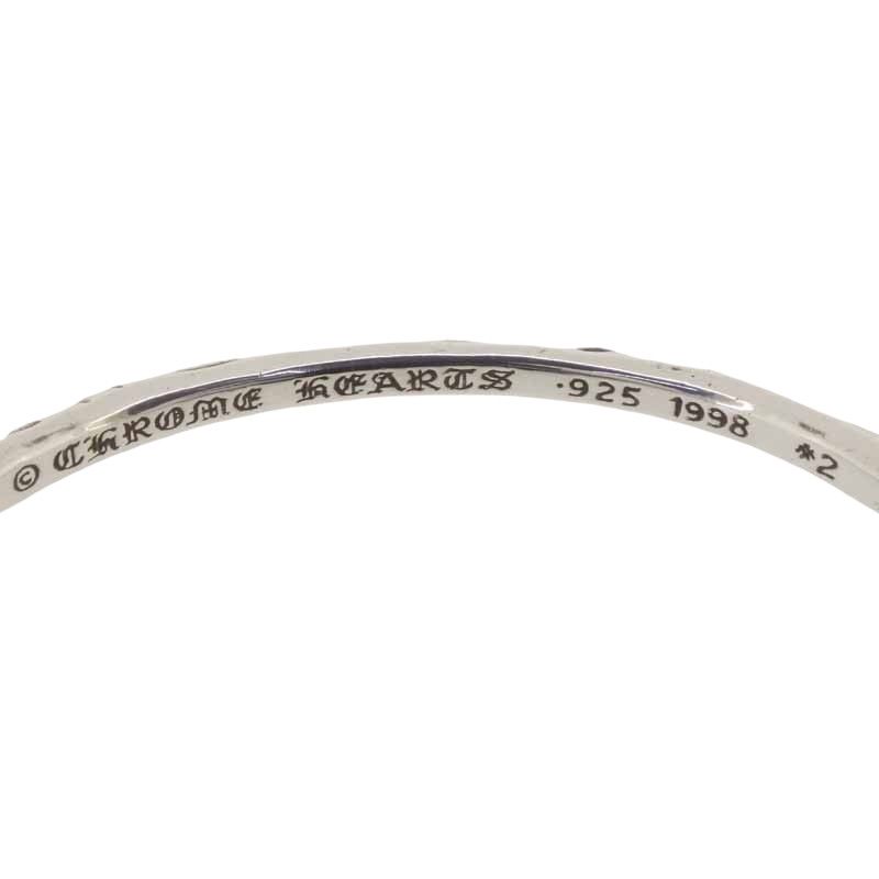 専用CHROME HEARTS  BANGLE SCROLL  サイズ2 クロムハーツ バングル ブレスレット メンズ CHROME HEARTS