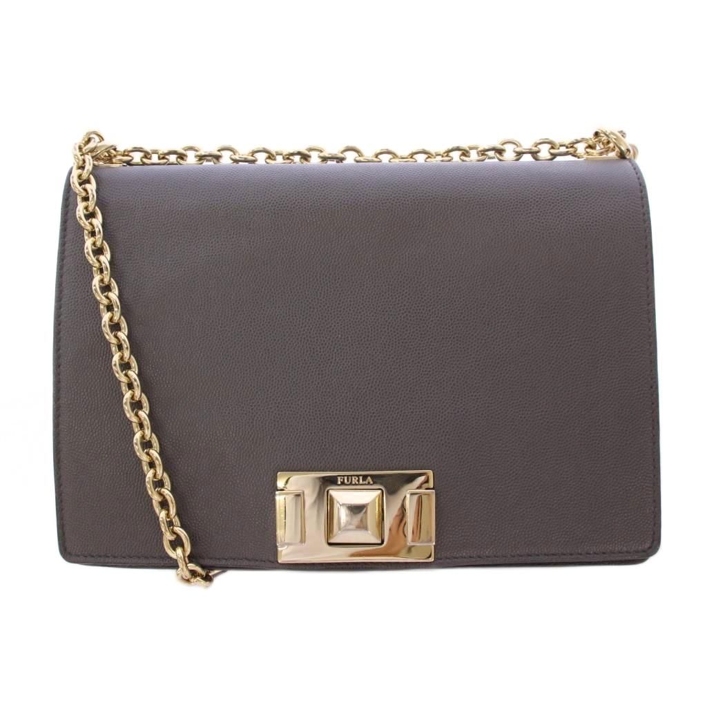 FURLA フルラ バッグ バイカラー ゴールド ブラック 2way FURLA フルラ ショルダーバッグ レザー 2way ミニトートバッグ