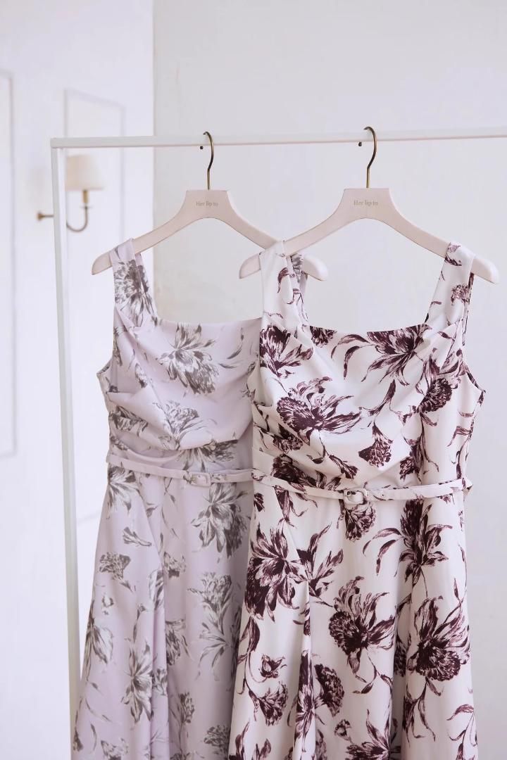 ワンピース Herlipto Dahlia Belted Dress pink cloud herlipto Dahlia Belted Dress pink cloud