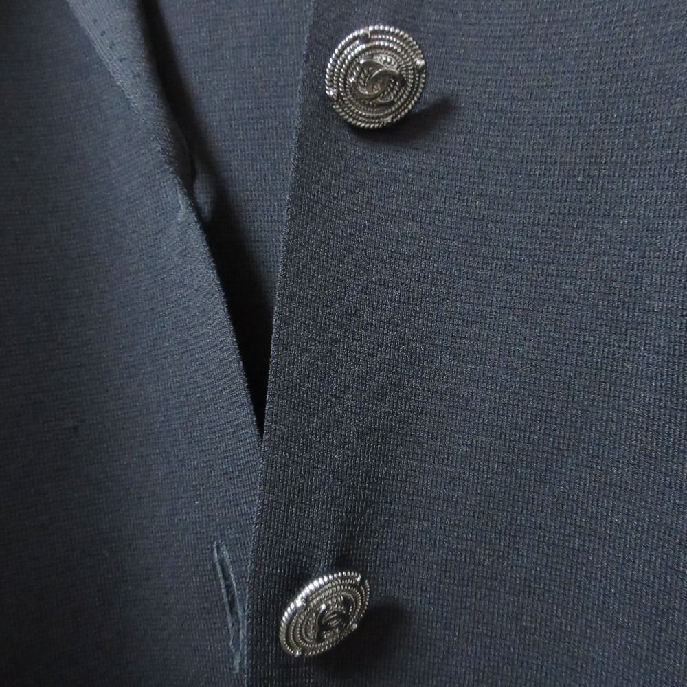 美品 CHANEL シャネル ココマークボタン フェイクポケット ニット  
