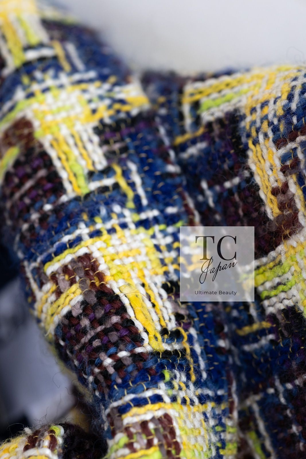 シャネル ジャケット 36 CHANEL イエロー ウール コットン ツイード  