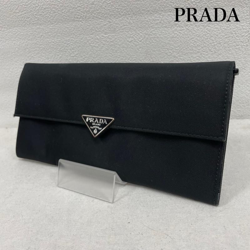 PRADA プラダ 財布 長財布 トライアングル ロゴ プレート ナイロン 二