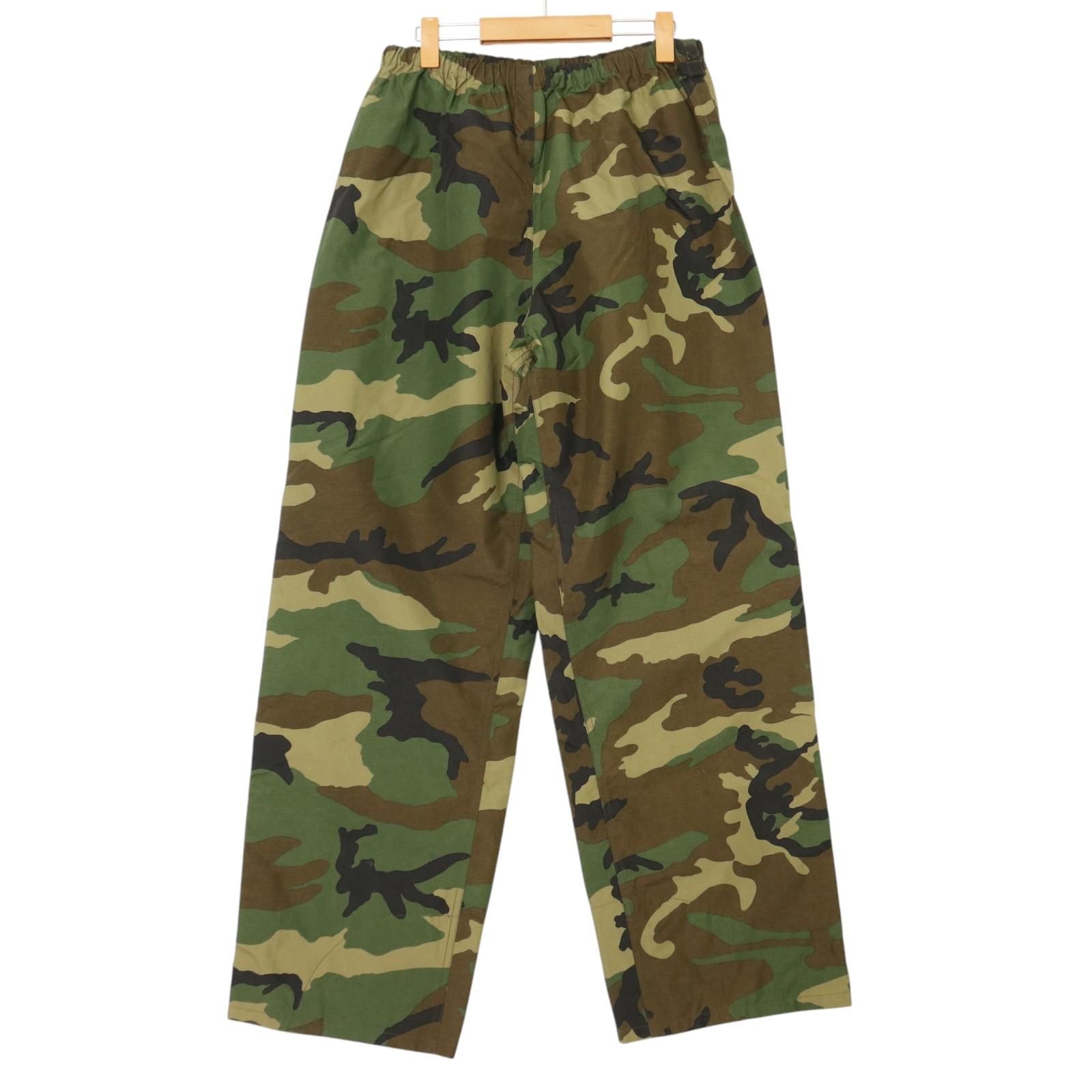 90年代 イタリア軍 ウォータープルーフ フィールドパンツ ユーロ ミリタリー 迷彩 グリーン (メンズ XL) 中古 古着 A4242 90年代 イタリア軍 ウォータープルーフ フィールドパンツ ユーロ